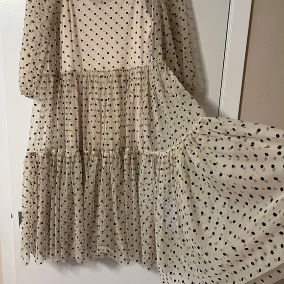 H&M Cream Polka Dot Spot Sheer
Tulle Mesh Tiered Midi Medium NWT - Picture 2 of 5
